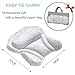 Idle Hippo Bath Pillow Spa Bathtub Pillow with Non-slip Suction Cups, Head, Neck, Back & Shoulder Rest Support, Soft & Luxury Bathtub Cushion, White Foam, PVC/Vinyl Material, Hand Wash Only