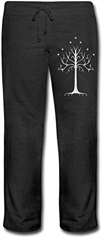 PGxln Women's White Tree Of Gondor Ring King Sweatpants Color Black Size L