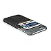 Dockem RFID Blocking Card Case for iPhone 6 - Minimalist Synthetic Leather Wallet Case with Canvas Styling, Ultra Slim Snap On Cover with 3 Card Holder Slots, Black and Grey