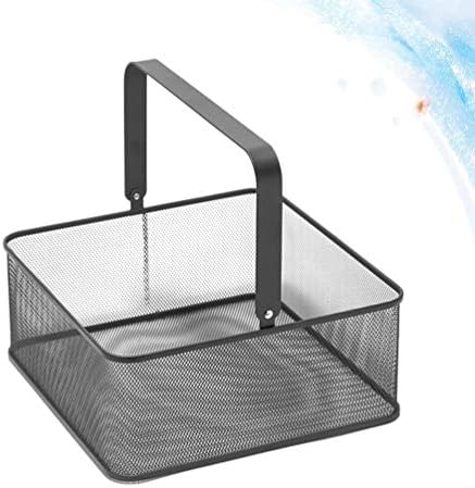 Nuolux フルーツバスケット 果物かご 北欧風 食器収納バスケット おしゃれ 鉄芸 ホーム装飾 家庭 キッチン用 多用途 四角形 S