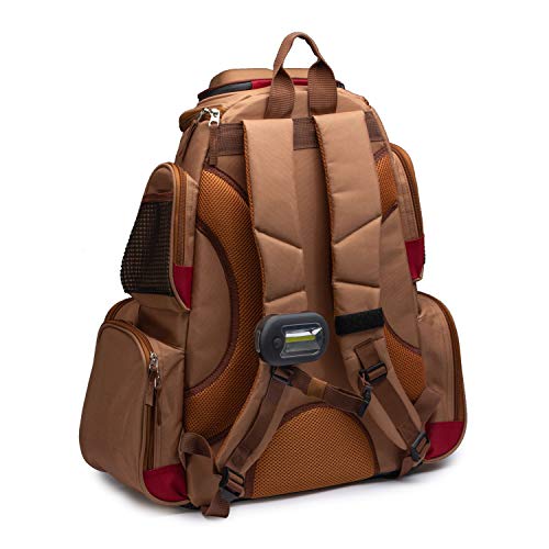 Vexan Bug Out Tasche zum Angeln, abnehmbare LED-Beleuchtung, Rucksack mit 4 x 3600 großen Tackle-Taschen und 4… – Bild 4