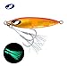 OCEAN CAT 1 PC Slow Fall Pitch Fishing Lures Sinking Lead Metal Flat Jigs Jigging Baits with Hook for Saltwater Fishing 100G/150G/200G/250G