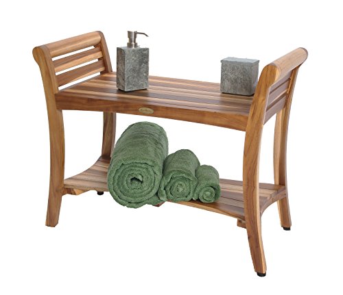 EcoDecors Symmetry Shower Bench, Natural - Thumbnail 3
