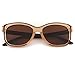 LIANSAN Polarized Women Wayfarer Sunglasses, Classic Fashion PC Frame Brown LSP6201