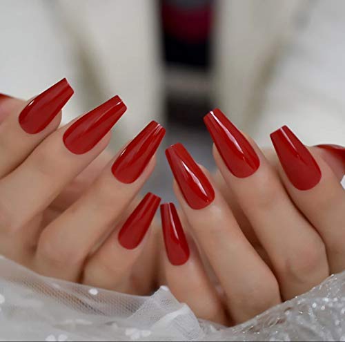 EDA LUXURY BEAUTY RED GLAMOROUS DESIGN Full Cover Press On Gel Glitter Artificial Nail Tips Shiny Acrylic Elegant False Nails Extra Long Ballerina Ballet Coffin Square Super Fashion Fake Nails 2 EDA LUXURY BEAUTY RED GLAMOROUS DESIGN Full Cover Press On Gel Glitter Artificial Nail Tips Shiny Acrylic Elegant False Nails Extra Long Ballerina Ballet Coffin Square Super Fashion Fake Nails
