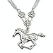 Flower Horse Silver Pendant My Little Pony Necklace Awesome Birthday Gift Jewelry for Girls Women Teen