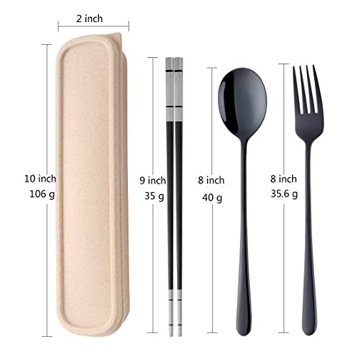 Do Buy 3 PCS Outdoor Flatware Set Fork Spoon Chopsticks/Travel Flatware Set with a Case