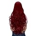 Aosler Women's Wine Red Long Wig,32 Inches Wavy Curly Synthetic Hair Wigs - Heat Friendly Cosplay Party Costume Wigs for Halloween