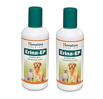 Pawsitively Pet Care Himalaya Erina EP Tick and Flea Shampoo for Dogs/Cats (200 ml) - Pack of 2