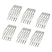 WSSROGY 15 pcs Sliver Metal Hair Comb Clip Grip Tuth Hair Combs Hair Piece on Metal Comb Blank Hair Comb for Craft DIY Hair Bows Jewelry Making