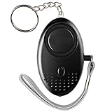 Personal Alarm, IEKA 140 DB Emergency Safety key Chain Siren, Self-Defense Security Safe Sound Alarm with Mini LED Flashlight Best for Kids, Women, Elderly and Night Workers( Black )