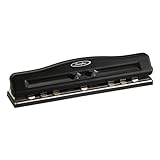 Swingline 74027 11-Sheet Desktop Seven-Hole Punch, 9/32 Diameter Hole, Black/Chrome