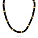 Fashion Necklace Coconut Bread Beads Surfer Beach Surf Hand Crafted Black Rasta