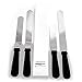Professional 4-Piece Set of Offset & Straight Stainless Steel Icing Spatulas - Perfect for Decorating Cakes, Pastries, Cupcakes - 7.5