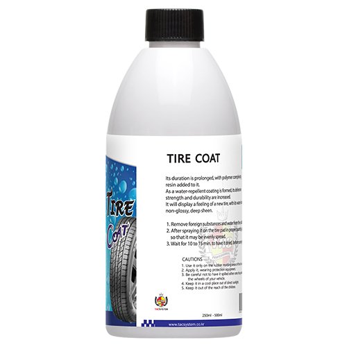 TAC Systems Tire Coat 500ml - Polymer Resin Based Durable Tyre Dressing