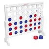 GoSports 3 Foot Width Giant Wooden 4 in a Row Game – Choose Between Classic White or Dark Stain – Jumbo 4 Connect Family…