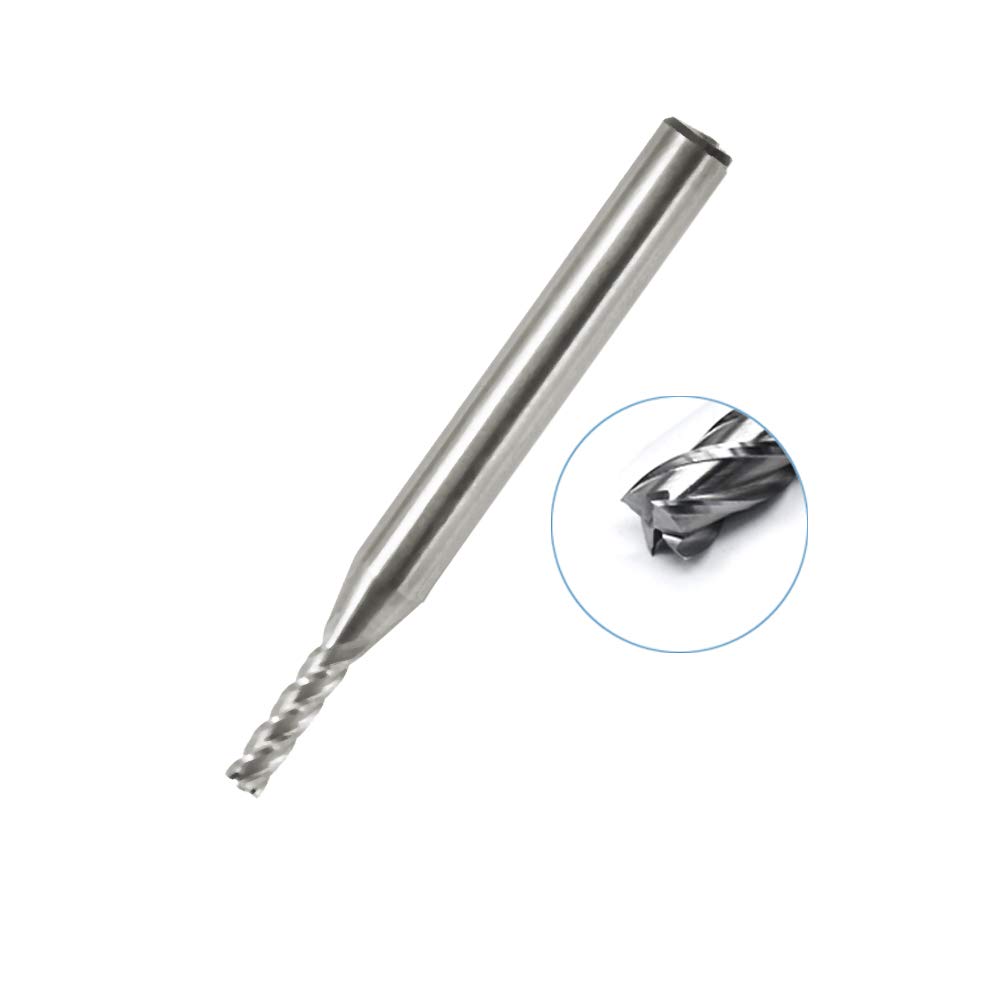 ANGGREK 4-Flute End Mill Bits 1/8x1/4 HSS CNC Straight Shank Drill Bits Cutter for Metal Wood Aluminum Steel Titanium