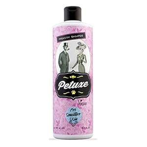 PETUXE Champú Hipoalergénico para Perros y Gatos con Piel Atópica o Sensible | Efecto Calmante e Hidratador con Aloe Vera y Vitaminas | Vegano | 500 ml