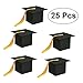 SHIYIXING 25Pcs Graduation Decorations Graduation Gift Box Graduation Candy Boxes Chocolate Box for Graduation Party Favor （Black）