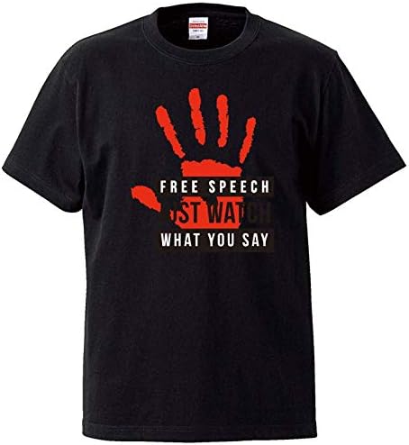 Amazon Lindwurm Tシャツ メンズ 半袖 おしゃれ 手形 ボックスロゴ Free Speech 海外 クルーネック Uネック ユニセックス 男女兼用 プリントtシャツ Tシャツ カットソー 通販
