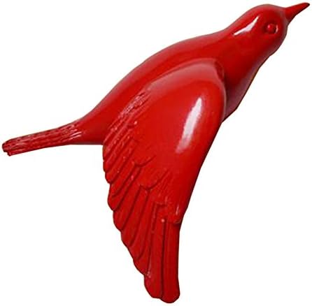 Zmmyr Resin Red Bird Wall Decorative Statue Sculptures for Home Garden Office Wedding Decor (Style 1)
