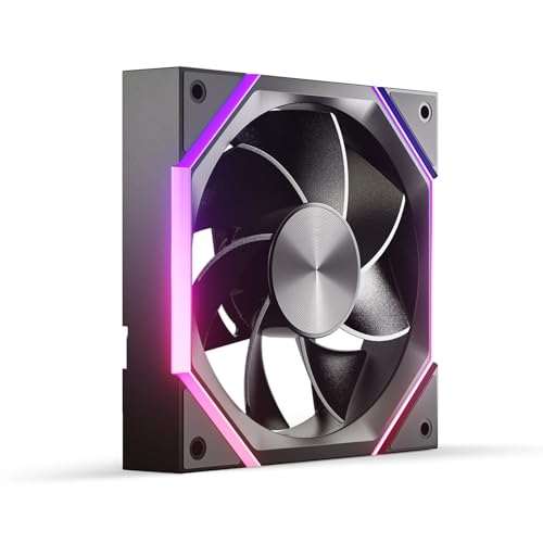AsiaHorse Nyota ARGB PC Case Fan 120MM [3 Packs] [Reverse] [HDB] 2000RPM/ 61.5CFM/ 50,000 Hours Working Life Nyota-A12-Black-3PACK-R