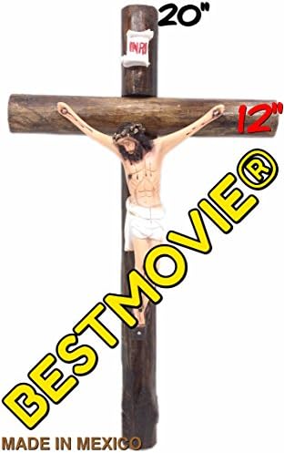 20Inch Crucifix Jesus Christ Jesucristo Statue Figurine Cristo Wood Cross