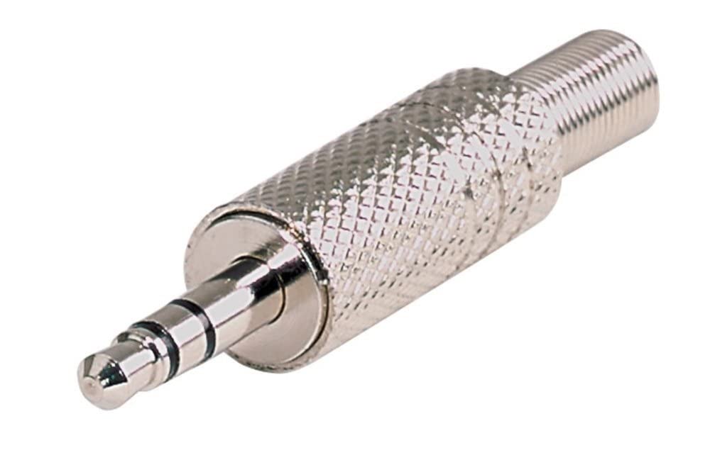 GEWA Alpha Audio Stecker Klinke 3,5 mm Stereoklinke, mit Knickschutzspirale, für Kabel bis 6 mm Durchmesser