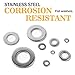 VIGRUE 684Pcs 304 Stainless Steel Flat Washers Assortment Washers Hardware Set - 9Sizes M2 M2.5 M3 M4 M5 M6 M8 M10 M12