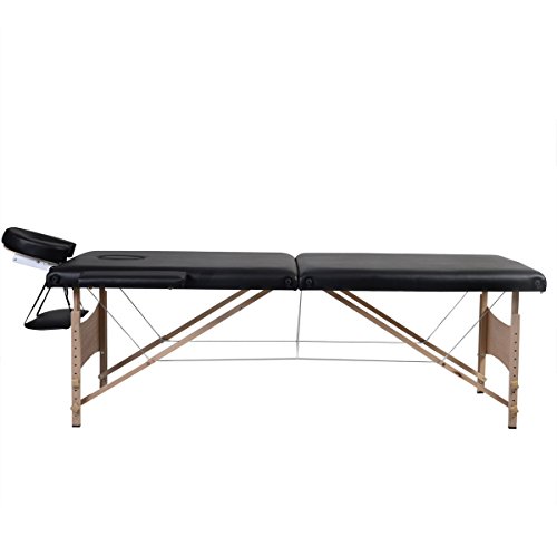 84"l Folded Portable Massage Table Facial SPA Bed Tattoo W/free Carry Case Black - Image 4