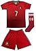 2015 Portugal Cristiano Ronaldo #7 Home Football Soccer Kids Jersey Short Socks Set Youth Sizes