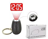 Portable Mini Projection Clock, for LED Wall or Ceiling Projection, Bedrooms, Travel, Camping, with Key chain