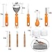 FATHER.SON 8PCS Halloween Pumpkin Carving Tools Kit & 2 LED Candles light & 100 Stencils Ebook & Instructions Packing With Stylish Pen Bags, Jack-O-Lanterns Professional DIY Stainless Steel Set