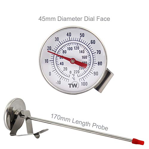 Milk Thermometer for Steaming Milk Ideal Pot Thermometer for Yogurt