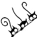 ROUSHUN Boger Adhesive Cute Cartoon Cat Wall Stickers Bedroom Livingroom Wall Decals Home Wall DIY Decors