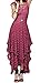 R.Vivimos Womens Sleeveless Backless Asymmetrical Layered Lace Long Dress with Slip Two Pieces (Medium, Hot Pink)