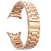 Valkit Compatible Gear S2 Bands Solid Stainless Steel Watch Band Metal Straps Business Sport Wristband Bracelet with Adapter Connector Replacement for Samsung Gear S2 SM-R720/730, Rose Gold, Small