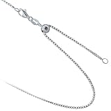 Adjustable 1.2mm Round Box Chain 925 Sterling Silver Necklace. 20, 24 Inches or Make It Shorter