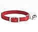 BINGPET Diamond Cat Collar,Adjustable Soft Velvet Leather Safe Kitten Collar with Shiny Rhinestones and Bells,Girl Boy Bling Stylish Cat Collars with Safety Elastic for Small Medium Cats,Red