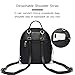 HaloVa Women's Backpack, Mini Shoulders Bag, Multifunction Daypack Satchel Crossbody Bag for Girls Lady, Black