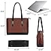 ZMSnow Laptop Tote Bag,Professional Women Work Tote Shoulder Bag with Comfortable Long Strap Up to 15.6 Inch