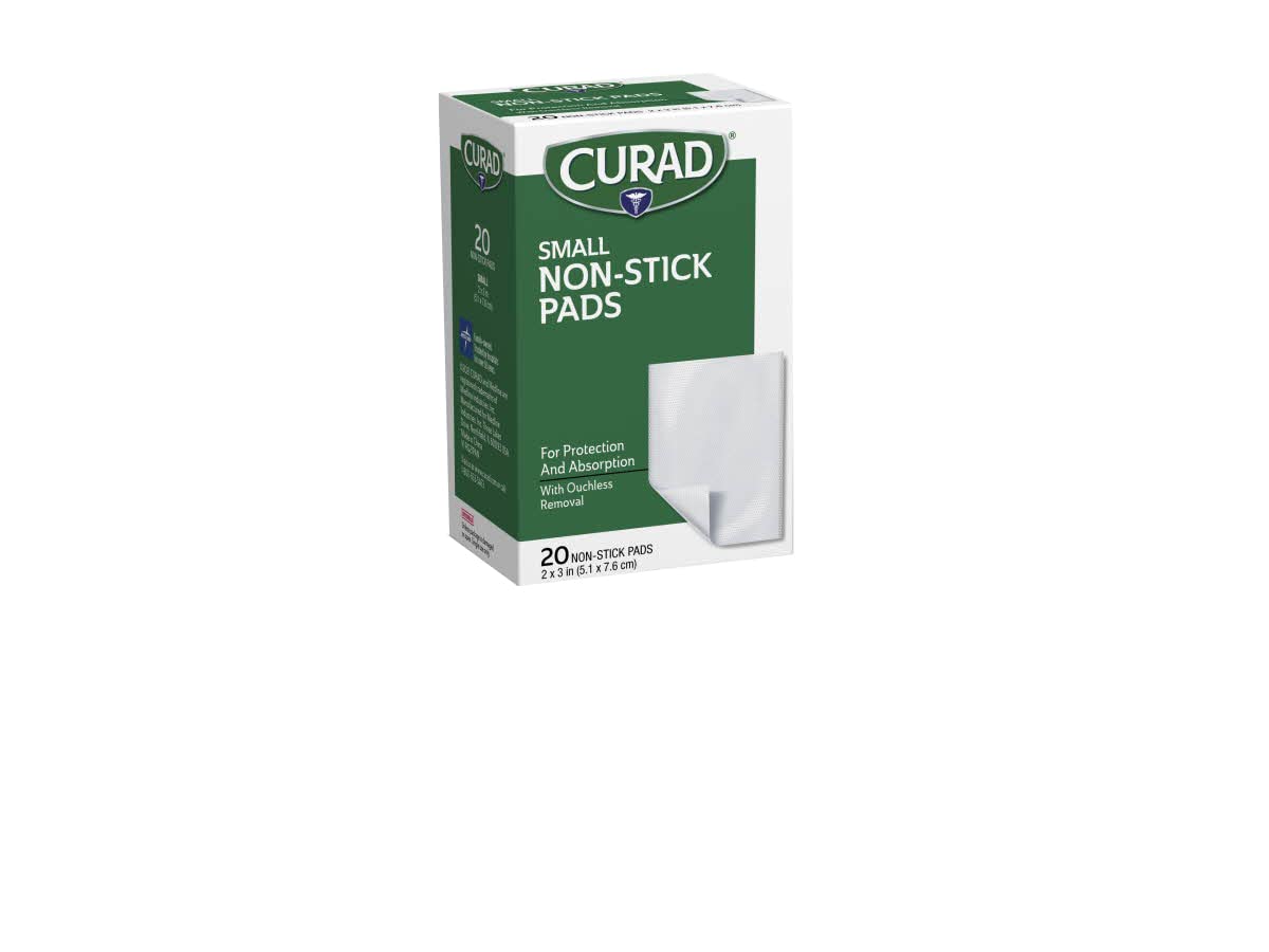 Curad Non-Stick Pads, 2 X 3 Inch(5.1 x 7.6 cm), 20 Count