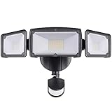 GLORIOUS-LITE 39W LED Security Lights Motion Outdoor Motion Sensor Light Outdoor 3500LM, IP65 Waterproof Motion Lights Outdoor, 5500K 3 Head Motion Sensor Flood Light Exterior Security for Yard