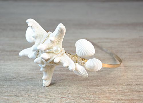 Mermaid Head Wreath Beach Bridal headband Seashell Wedding crown Starfish Bridal Headband Beach Wedding headpiece Wedding Hair Accessory