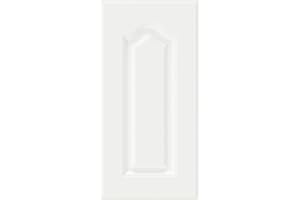 BOTOOT Built-in Cabinet Doors - Semicircular Cabinet Replacement Doors for Kitchen, Living Room, Bedroom, Bathroom and Other Scenarios - 24 Inch High (White, 12 Inches Wide)