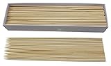 Astick Wood 100% Natural Bamboo Skewers BBQ Picks Sticks For Shish Kabobs,Appetizers,Marshmallow S'mores Roasting,set Of 100,10