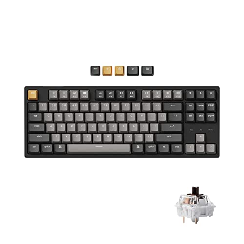 Keychron C1 Pro Custom Wired Mechanical Keyboard, TKL Layout RGB QMK ...