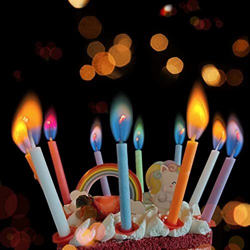 Angel Flames Birthday Cake Candles Happy Birthday Candles with Colored