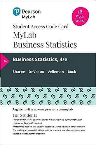 Mylab Statistics With Pearson Etext 18 Week Standalone Access Card For Business Statistics Sharpe Norean 9780135904329 Amazon Com Books