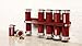Zevro KCH-06103 Zero Gravity Wall-Mount Magnetic Spice Rack Canisters, Red/Silver - Set of 12